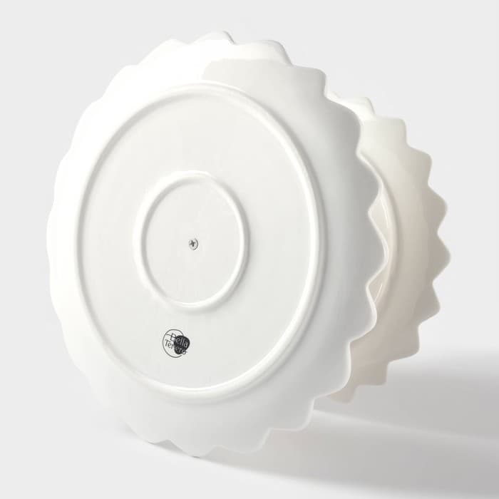 Этажерка для фруктов и десертов BellaTenero, 2 яруса, d=20/25 см, фарфор, белая