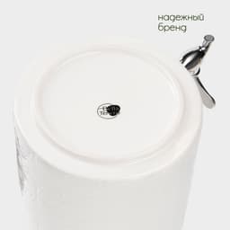 Бочонок BellaTenero, 3.3 л, с краником, на бамбуковой подставке, фарфор, белый