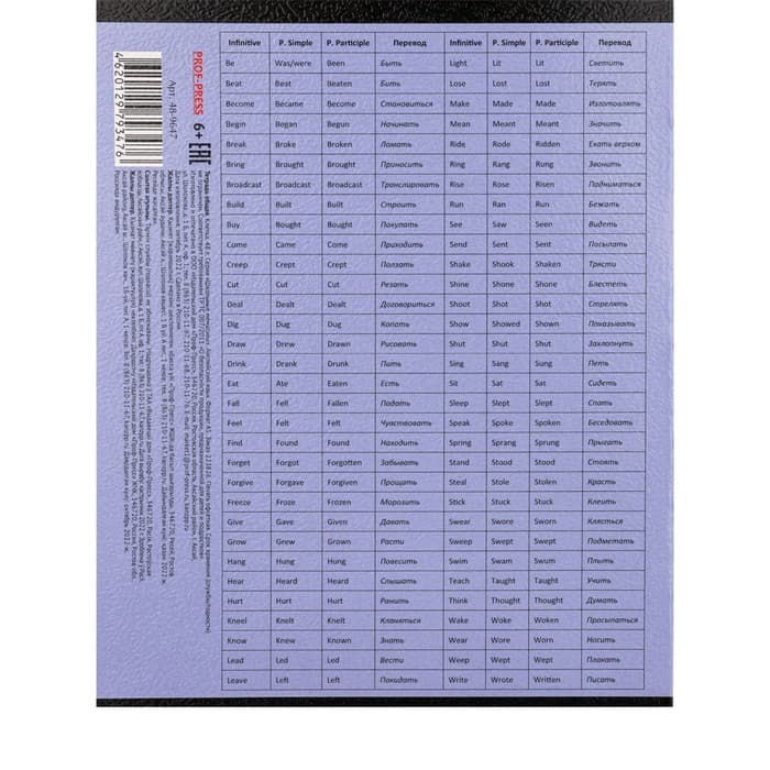 Тетрадь предметная 48 листов в клетку Школьные мемасики "Английский язык", обложка мелованный картон, тиснение холст, блок офсет