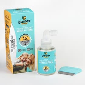 Спрей от вшей и гнид, Gardex, без запаха, с гребнем, 80 мл
