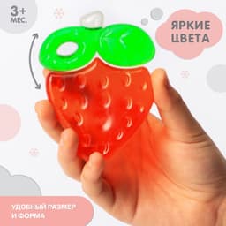 Прорезыватель для зубов охлаждающий с водой «Клубничка»