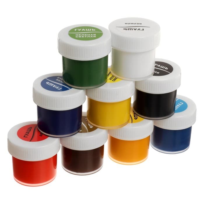 Гуашь 9 цветов × 20 мл «Классика»