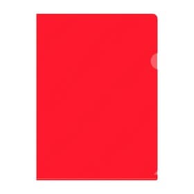 Папка уголок А4 180 мкм, Calligrata DeLuxe, красный, непрозрачный, с тиснением
