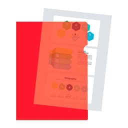 Папка уголок А4 180 мкм, Calligrata DeLuxe, красный, непрозрачный, с тиснением