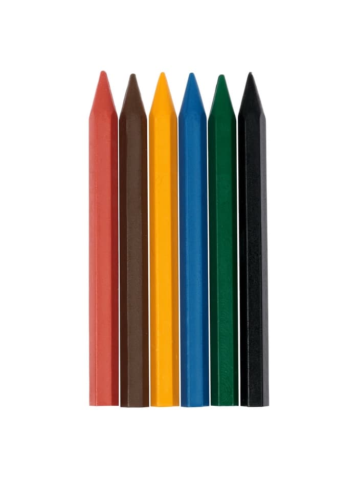 Мелки восковые, 6 цветов, «Луч», шестигранные