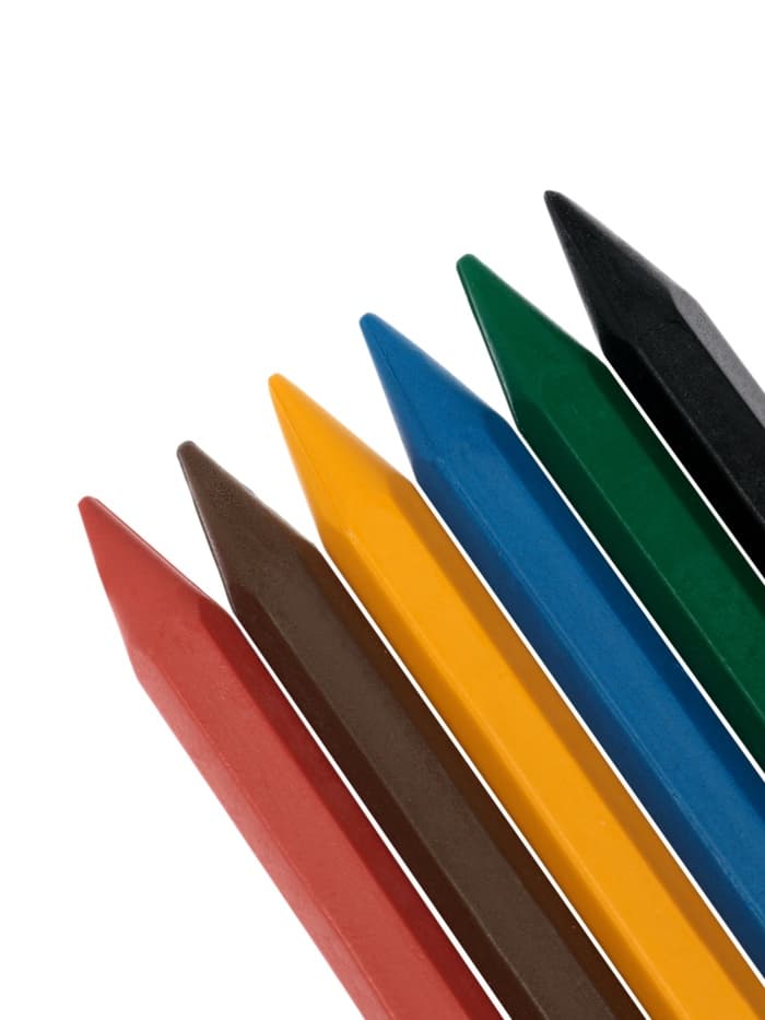 Мелки восковые, 6 цветов, «Луч», шестигранные