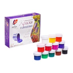 Краска акриловая, набор 12 цветов × 20 мл, «Луч» художественные