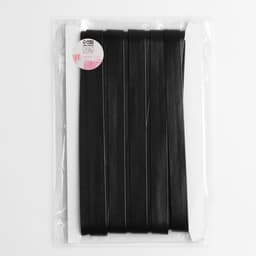 Косая бейка, кожзам, 15 мм, 10±1 м, чёрная