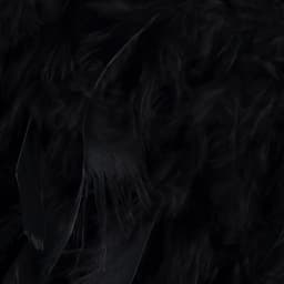 Тесьма с перьями индюка, 13-17 см, 5±0.5 м, чёрная