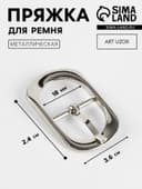 Пряжка для ремня, 3.6×2.4 см, 18 мм, цвет серебряный