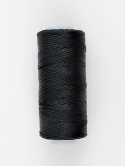 Нитки вощёные, плетёные, плоские, 150D/16, 0.8 мм, 50 ± 2 м, цвет чёрный