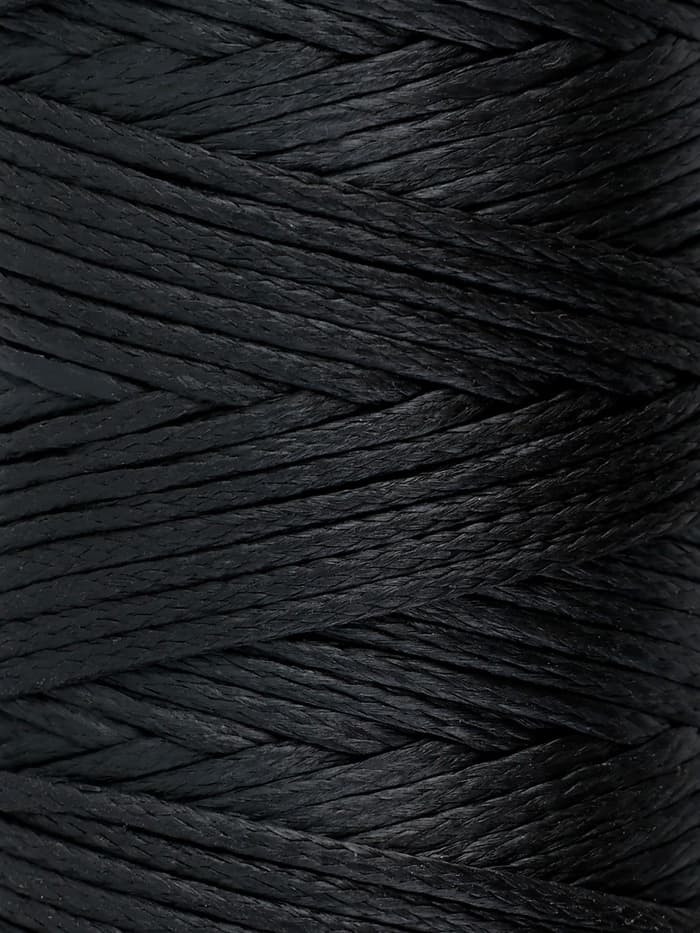 Нитки вощёные, плетёные, плоские, 150D/16, 0.8 мм, 50 ± 2 м, цвет чёрный