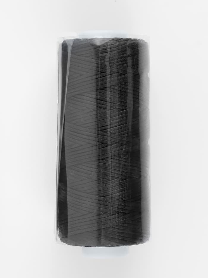 Нитки вощёные, плетёные, плоские, 150D/16, 0.8 мм, 50 ± 2 м, цвет чёрный