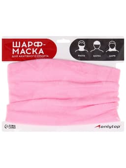 Повязка-труба 2 в 1 ONLYTOP, шарф/шапка, флис, розовая