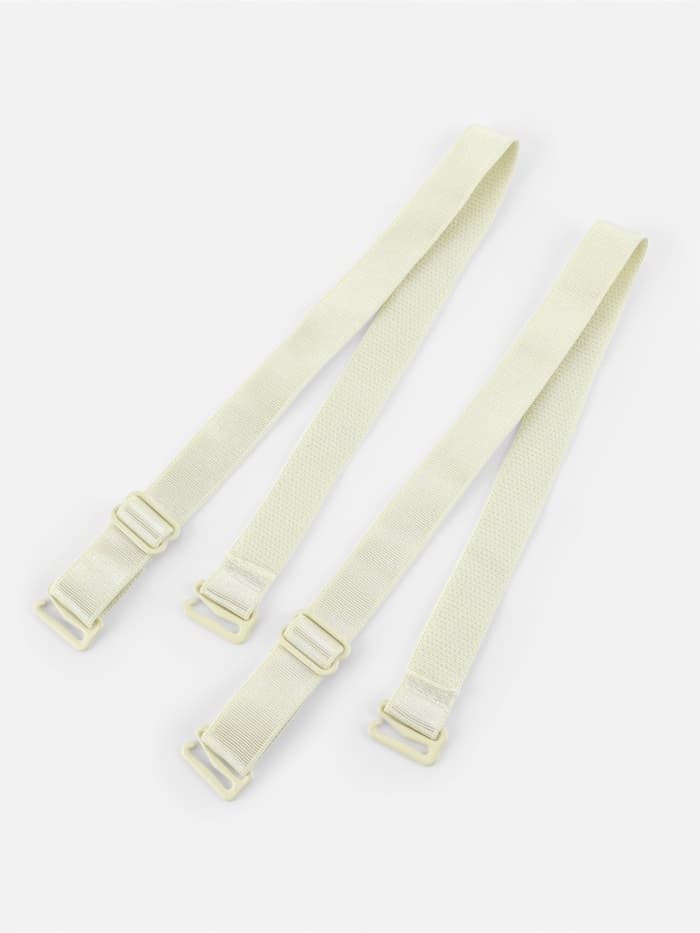 Лямки для бюстгальтера, текстильные, 1.5 см, 37 см, пара, цвет молочный