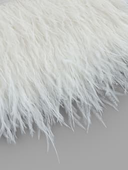 Перья страуса декоративные, на ленте, 8-10 см, 5±0.5 м, белые