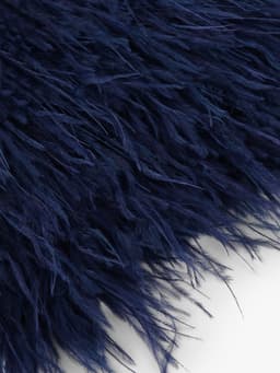Перья страуса декоративные, на ленте,8-10 см, 5±0.5 м, тёмно-синие