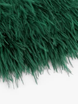 Перья страуса декоративные, на ленте, 8-10 см, 5±0.5 м, зелёные