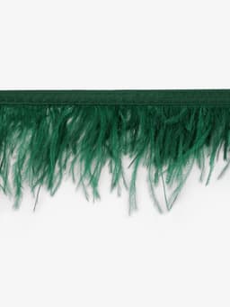 Перья страуса декоративные, на ленте, 8-10 см, 5±0.5 м, зелёные