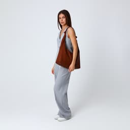 Сумка - мешок женская на молнии, 39×11×27 см, коричневая