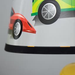 Настольная лампа с абажуром RISALUX «Гоночные машины», Е14, 15 Вт, оранжево-зелёный