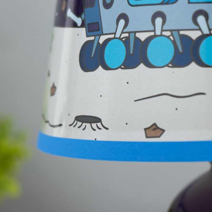 Настольная лампа с абажуром RISALUX «Инопланетяне», Е14, 15 Вт, фиолетовый