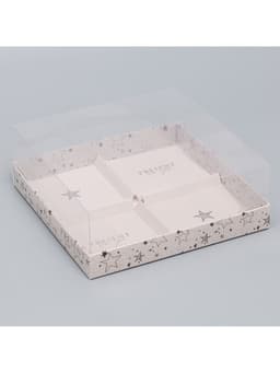 Коробка кондитерская для муссовых пирожных «Present for you», 17.8×17.8×6.5 см