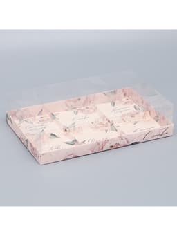 Коробка кондитерская для муссовых пирожных «С любовью», 27×17.8×6.5 см