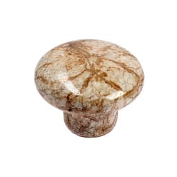 Ручка-кнопка CAPPIO ART Ceramics 011, d=32 мм, керамическая, белая с текстурой