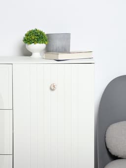 Ручка-кнопка CAPPIO ART Ceramics 011, d=32 мм, керамическая, белая с текстурой