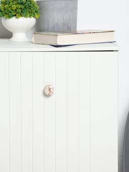 Ручка-кнопка CAPPIO ART Ceramics 011, d=32 мм, керамическая, белая с текстурой