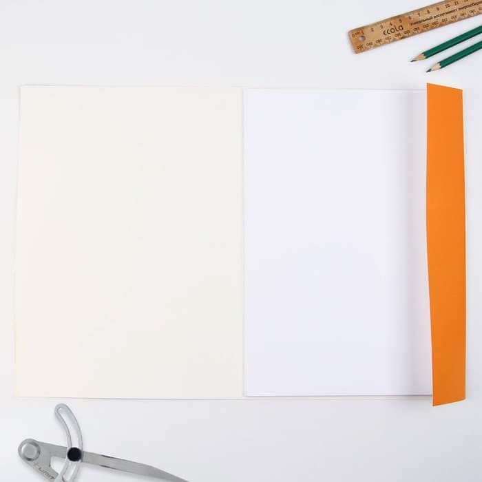 Бумага для черчения А4, 20 листов, без рамки, белизна 100%, 160 г/м² в папке