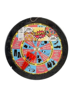 Дартс 2 в 1 Время игры, фанты, на раздевание, 41×41 см, 3 дротика, 18+