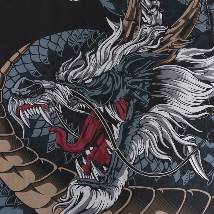 Постельное бельё евро «Этель» Dragon, бязь