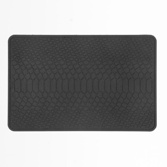 Коврик противоскользящий под кожу крокодила 20×13 см, черный