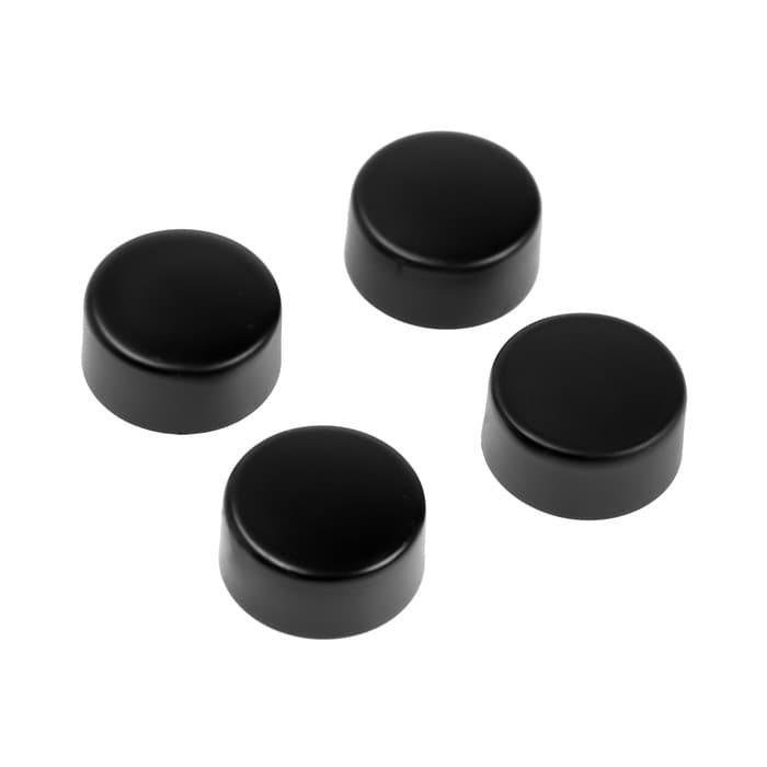 Зеркалодержатель ТУНДРА LIGHT, d=17 мм, без сверления, черный, пластик, 4 шт.