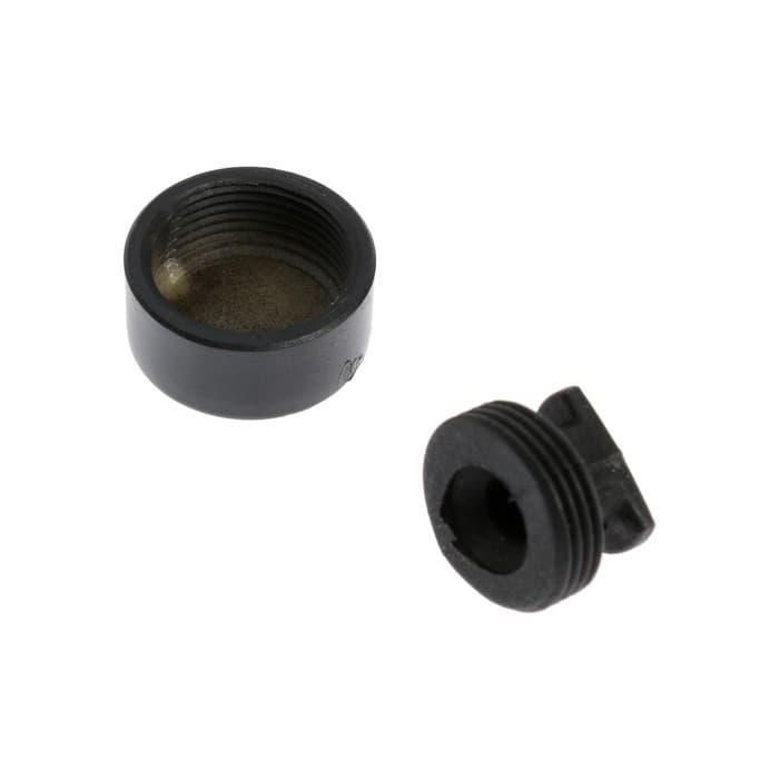 Зеркалодержатель ТУНДРА LIGHT, d=17 мм, без сверления, черный, пластик, 4 шт.