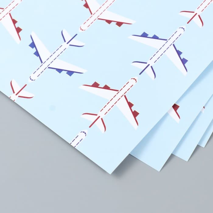 Бумага для скрапбукинга «Арт Узор. Самолёты», 180 г/м², 30.5×32 см