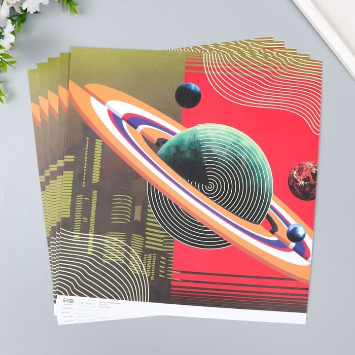 Бумага для скрапбукинга «Арт Узор. Невесомость», 180 г/м², 30.5×32 см