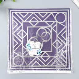 Бумага для скрапбукинга двусторонняя «Эклектика серебро и мехенди», плотн 180 г 30.5×32 см