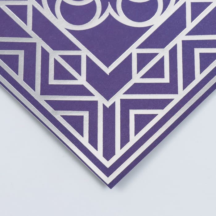 Бумага для скрапбукинга двусторонняя «Эклектика серебро и мехенди», плотность 180 г, 15.5×17 см