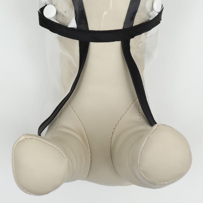 Дождевик для собак, размер XS, ДС 18, ОГ 25-30, ОШ 25 см, чёрный