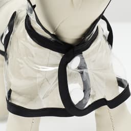 Дождевик для собак, размер XS, ДС 18, ОГ 25-30, ОШ 25 см, чёрный