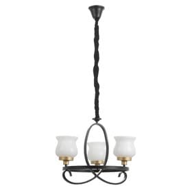 Люстра «Кантри» 3×40 Вт Е27 черно-золотой 50×50×50 см BayerLux