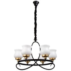 Люстра «Кантри» 5×40 Вт Е27 черно-золотой 60×60×50 см BayerLux