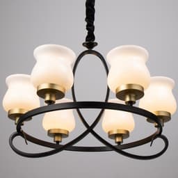 Люстра «Кантри» 5×40 Вт Е27 черно-золотой 60×60×50 см BayerLux