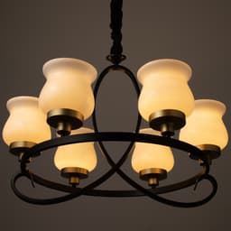 Люстра «Кантри» 5×40 Вт Е27 черно-золотой 60×60×50 см BayerLux