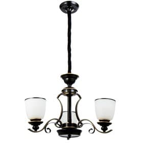 Люстра потолочная BayerLux «Аруна», 3×40 Вт, Е27, черный, 62×62×46 см