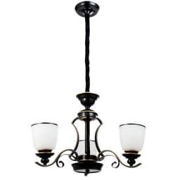 Люстра потолочная BayerLux «Аруна», 3×40 Вт, Е27, черный, 62×62×46 см