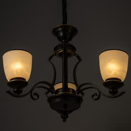 Люстра потолочная BayerLux «Аруна», 3×40 Вт, Е27, черный, 62×62×46 см